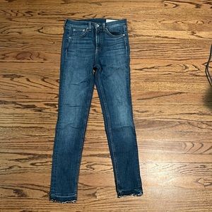 Rag & Bone High Rise Ankle Skinny Jeans